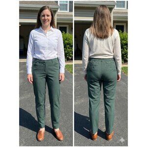 Nanette Nanette Lepore Dark Green High Rise Crop Ankle Pants Women's 10 Stretch